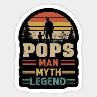 Pops The Man The Myth The legend Sticker